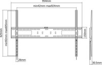 Goobay 49892 43"-100" LCD TV fali tartó - Fekete