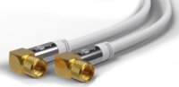 Goobay 70481 Type-F Premium antenna kábel 1m - Fehér