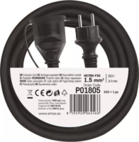 Emos P01805 250V Hosszabbító kábel 5m - Fekete