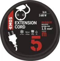 Emos P01805 250V Hosszabbító kábel 5m - Fekete