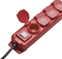 Emos P14201 250V Elosztó 4 aljzatos 10m - Fekete/Piros