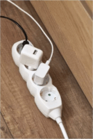 Emos P0423R 250V Elosztó 4 aljzatos 3m - Fehér