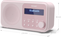 Sharp DR-P420PK Bluetooth FM Rádió - Rózsaszín