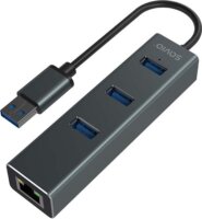 Savio AK-58 USB-A 3.1 HUB (3 port + Rj45)
