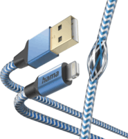 Hama 201553 USB-A apa - Lightning apa 2.0 iPhone töltő kábel - Kék (1.5m)