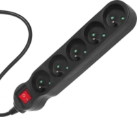 Maclean MCE185 Elosztó 5 aljzatos 5m - Fekete