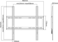 Goobay 49730 32"-55" LCD TV fali tartó - Fekete