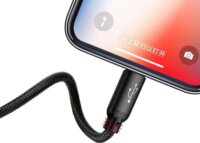 Baseus 3-in-1 Cable USB-A apa - Lightning/Micro USB/USB-C apa 2.0 Adat és töltőkábel - Fekete/Piros/Kék (0.3m)