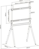 Maclean MC-926 49"-70" LCD TV/Monitor állvány - Fekete/Barna
