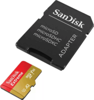 SanDisk 128GB Extreme microSDXC V30 UHS-I U3 Memóriakártya + Adapter