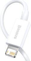 Baseus Superior Series Fast Charging Data Cable USB-A apa - Lightning apa 2.0 Adat és töltőkábel - Fehér (0.25m)