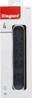 Legrand Premium 694536 230V Elosztó 4 aljzatos 3m - Fehér/Szürke