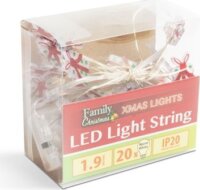 Family Christmas Beltéri LED fényfüzér 1.9m - Meleg fehér