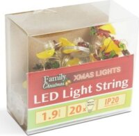 Family Christmas Beltéri LED fényfüzér 1.9m - Meleg fehér