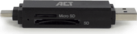 ACT AC6375 USB-C/USB-A Kártyaolvasó - Fekete