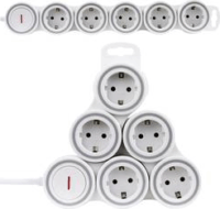 REV 0015520115 230V Elosztó 5 aljzatos 1.4m - Fehér