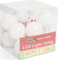 Family Christmas 58222A Beltéri LED fényfüzér 1m - Meleg fehér