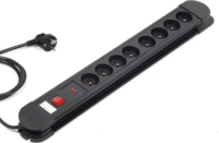 Maclean MCE11 Túlfeszültség védő elosztó 8 aljzatos 1.5m - Fekete