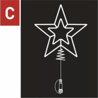 Emos D1ZW01 LED karácsonyfa Csúcsdísz - Meleg fehér