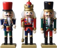 Artezan AWNC15R-3 15 cm magas Diótörő figura készlet karácsonyi dekoráció (3 darabos)