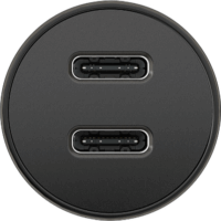 Goobay 2x USB Type-C Autós töltő - Fekete (30W)