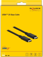 Delock 86980 USB-C apa - USB-C apa 3.2 Adat és töltő kábel - Fekete (2m)