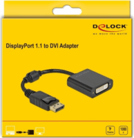 Delock 61008 DisplayPort 1.1 apa - DVI anya adapter - Fekete