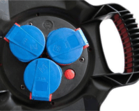 Brennenstuhl Gummi-KH X-Gum Kábeldob 3 aljzatos 10m - Fekete/Piros