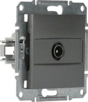 Schneider ASFORA TV csatlakozóaljzat végzáró - Acél