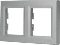 Schneider ASFORA vízszintes kettes keret - Alumínium