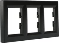 Schneider ASFORA vízszintes hármas keret - Antracit