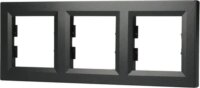 Schneider ASFORA vízszintes hármas keret - Antracit