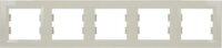 Schneider ASFORA vízszintes ötös keret - Bézs