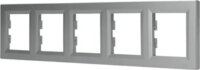 Schneider ASFORA vízszintes ötös keret - Alumínium