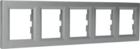 Schneider ASFORA vízszintes ötös keret - Alumínium