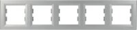 Schneider ASFORA vízszintes ötös keret - Alumínium
