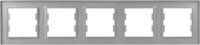 Schneider ASFORA vízszintes ötös keret - Alumínium