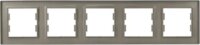 Schneider ASFORA vízszintes ötös keret - Bronz