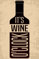 PF It's wine o'clock 20x30 cm retro fémtábla Dekoráció