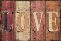 PF Love 20x30 retro fémtábla Dekoráció