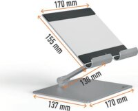 Durable Rise 13" asztali Tablet tartó állvány - Ezüst