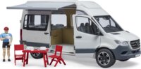 Bruder Mercedes Benz Sprinter lakóautó sofőrrel - Fehér