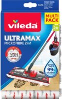 Vileda Ultramax és Ultramat Turbo Felmosófej - Piros/Fehér (2db)