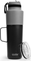 Asobu Twin Pack 900ml Kulacs bögrével - Fekete