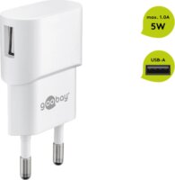 Goobay 44948 Hálózati USB-A töltő - Fehér (5W)