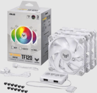Asus TUF Gaming TF120 ARGB 120mm PWM Rendszerhűtő - Fehér (3db/csomag)