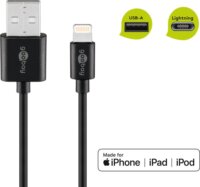 Goobay 63523 USB-A apa 2.0 - Lightning apa Adat és töltőkábel - Fekete (1m)