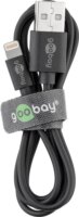 Goobay 63523 USB-A apa 2.0 - Lightning apa Adat és töltőkábel - Fekete (1m)