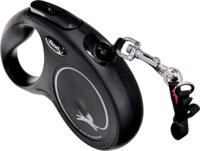 Flexi New Classic M/5m Csévélő szalagos kutyapóráz - Fekete