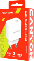 Canyon CNE-CHA20W02 USB-C Hálózati töltő - Fehér (5V / 3A)